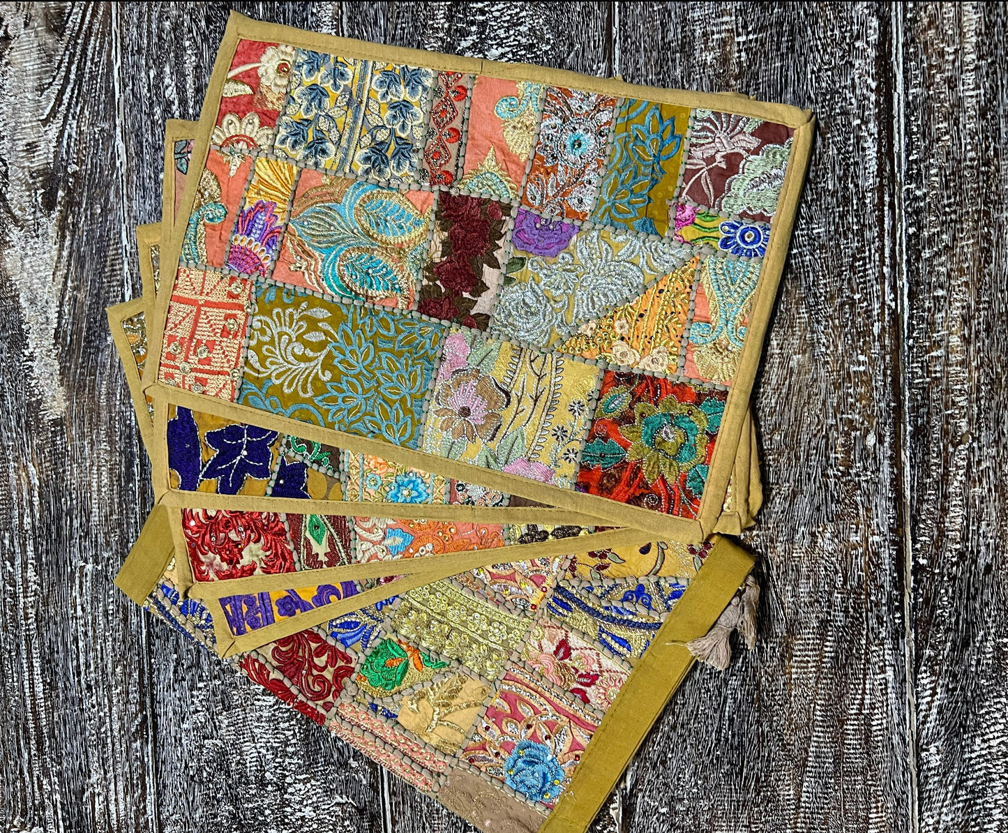 Rajasthani Patchwork Table Runner & Placemat Set