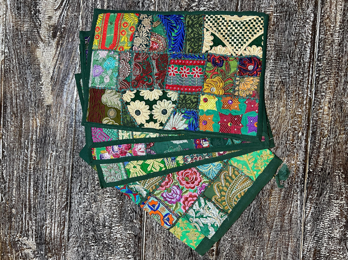 Rajasthani Patchwork Table Runner & Placemat Set