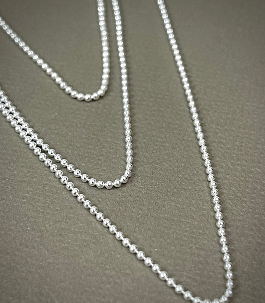 1.2mm Sterling Ball Chains - 16"-22"