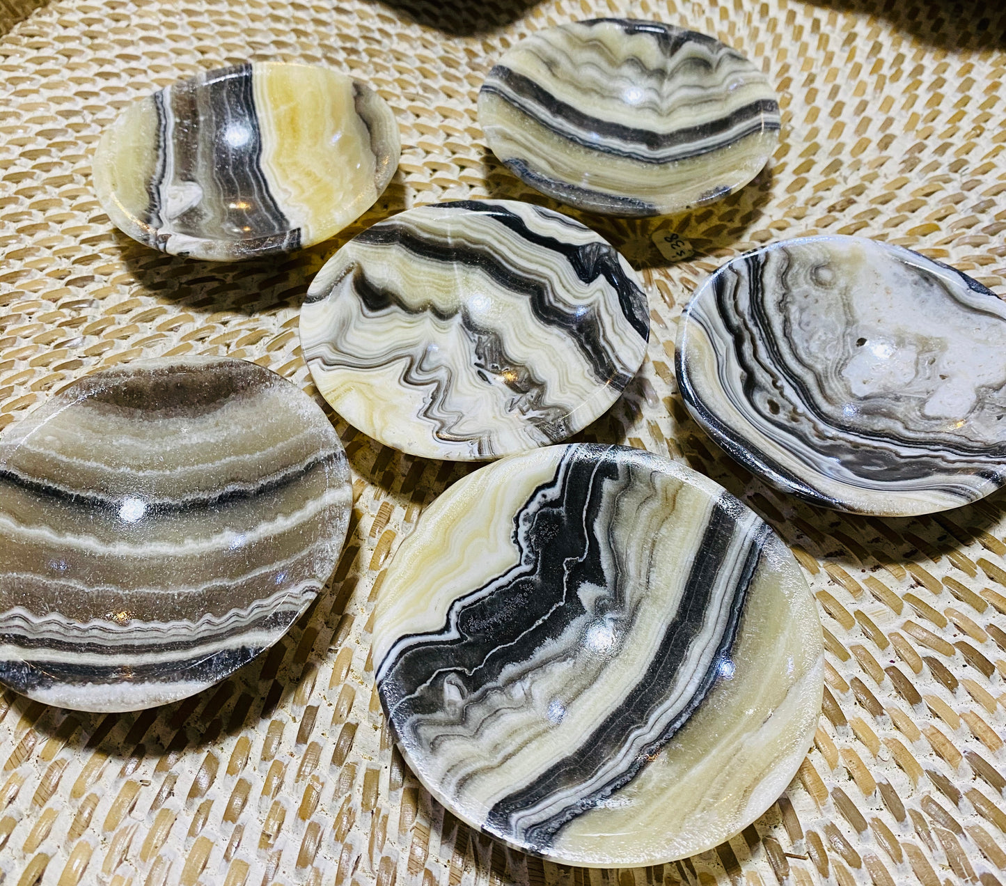 Zebra Onyx Round bowls- Available in 2 Sizes
