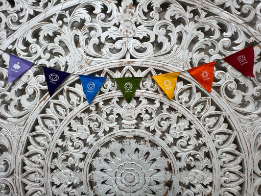 Small Chakra Symbol Garden Prayer Flags
