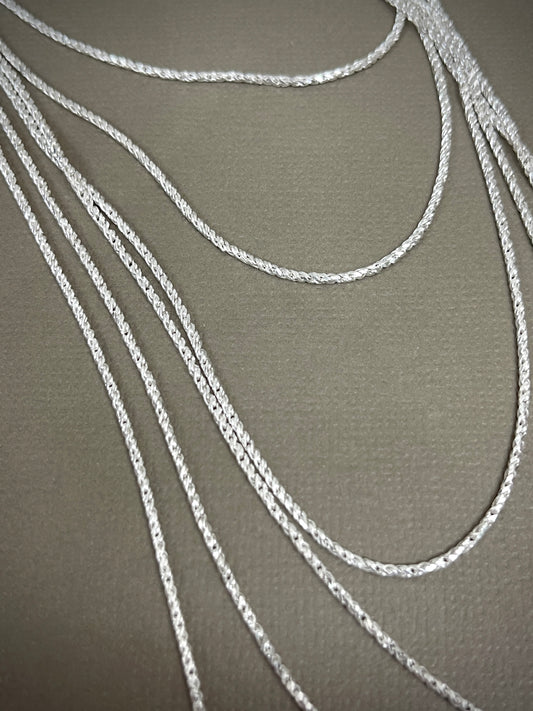 1.5mm Sterling Thai Twisted Rope Chains - 16"-26"