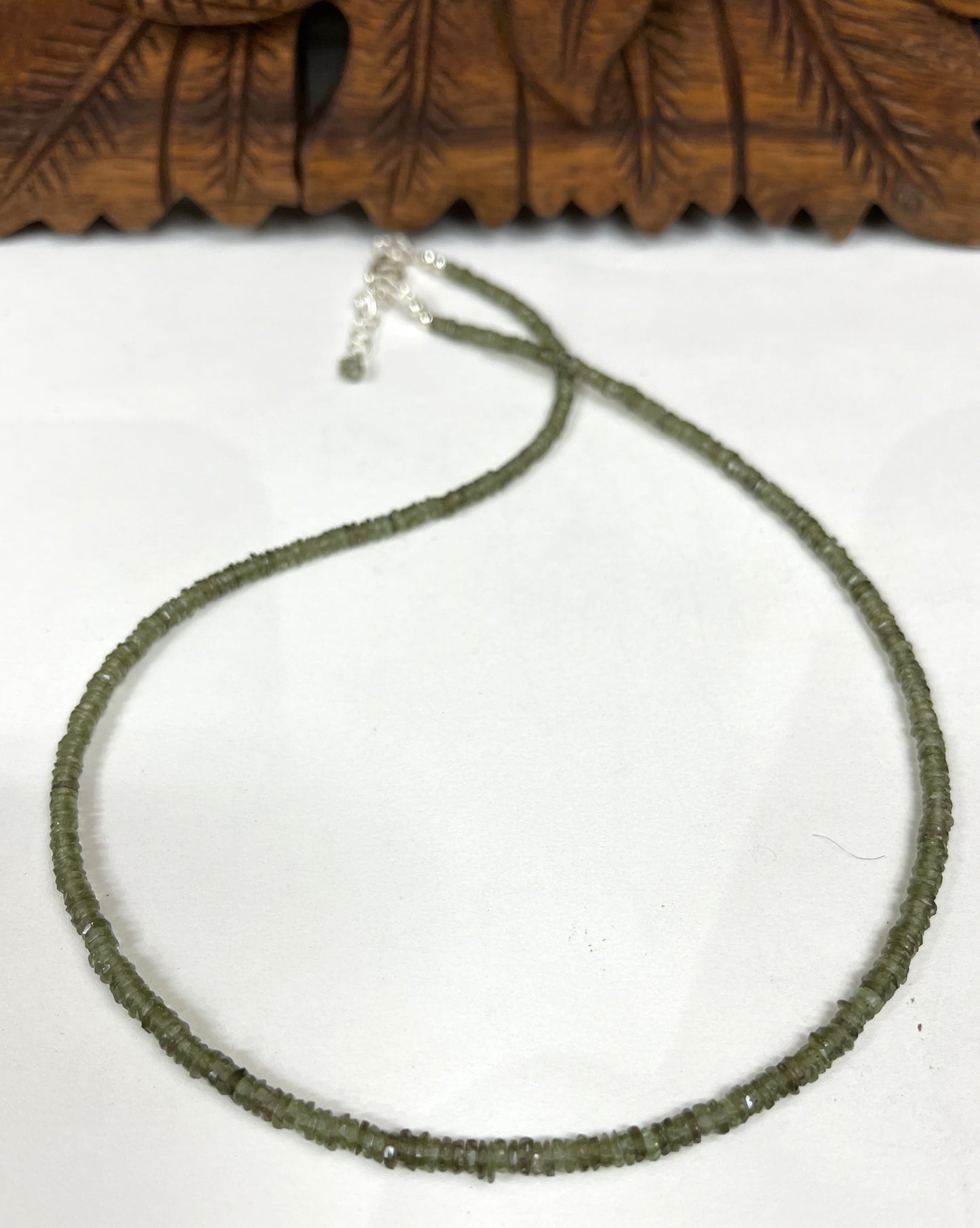 3.3mm Faceted Moldavite Necklace - Transformation Stone