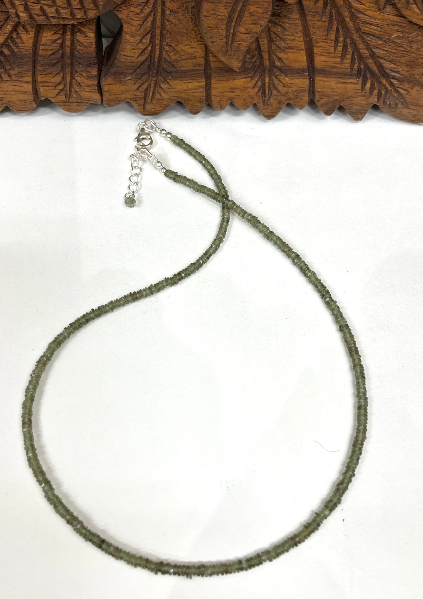 3.3mm Faceted Moldavite Necklace - Transformation Stone