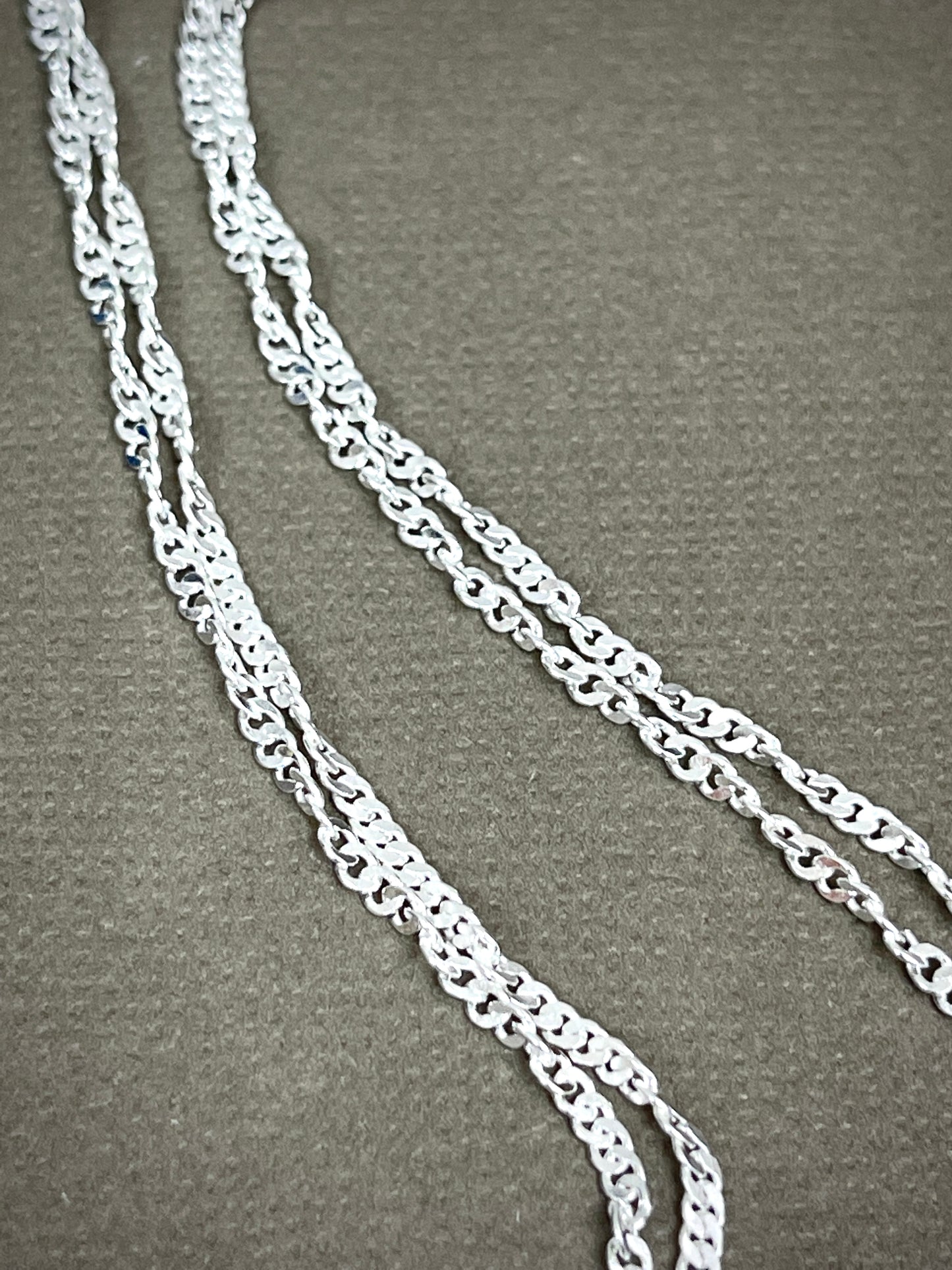 Sterling Twisted Link Chains - 16"-20"