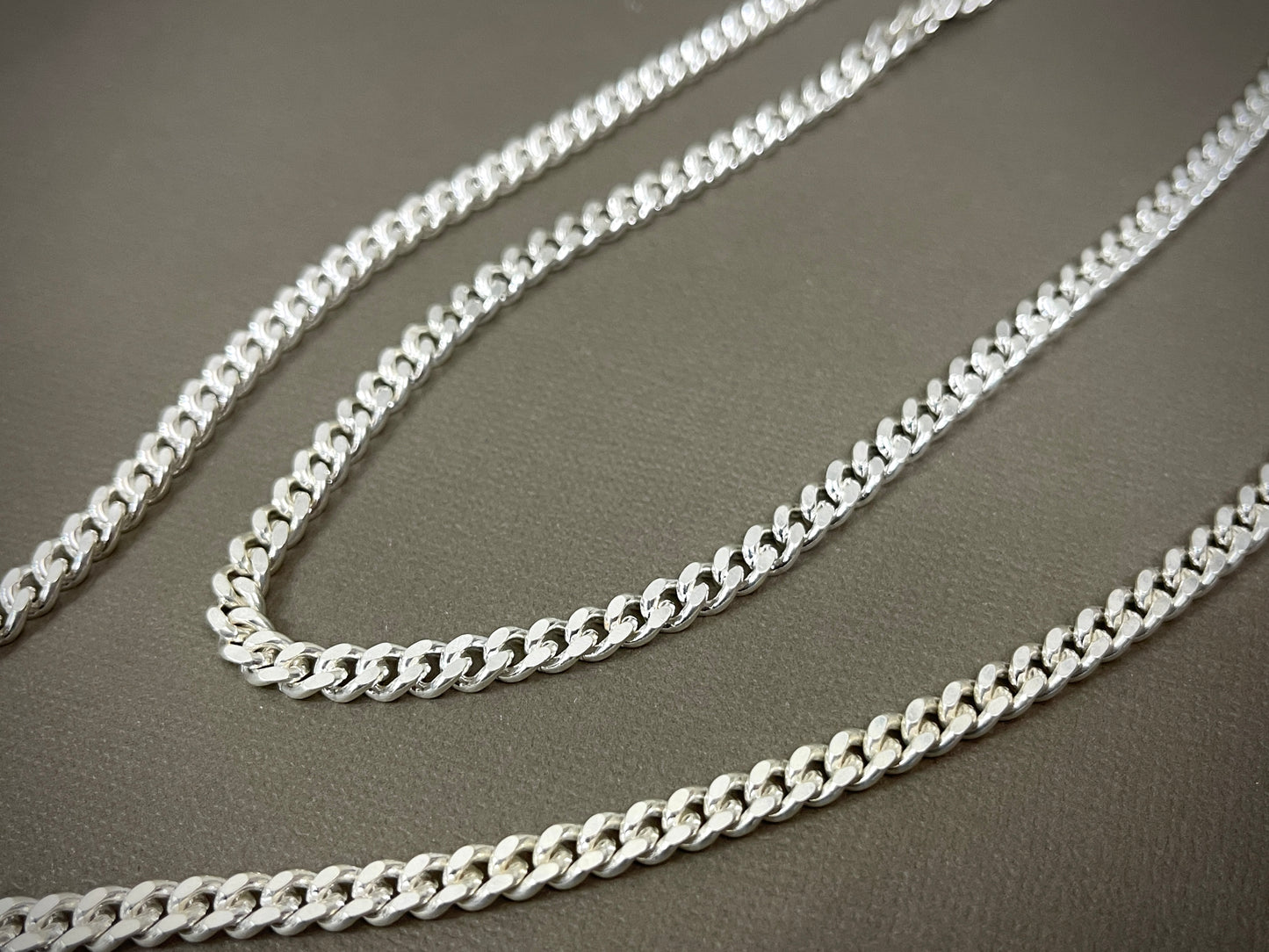 5.2mm Sterling Curb Chains - 18"-24"