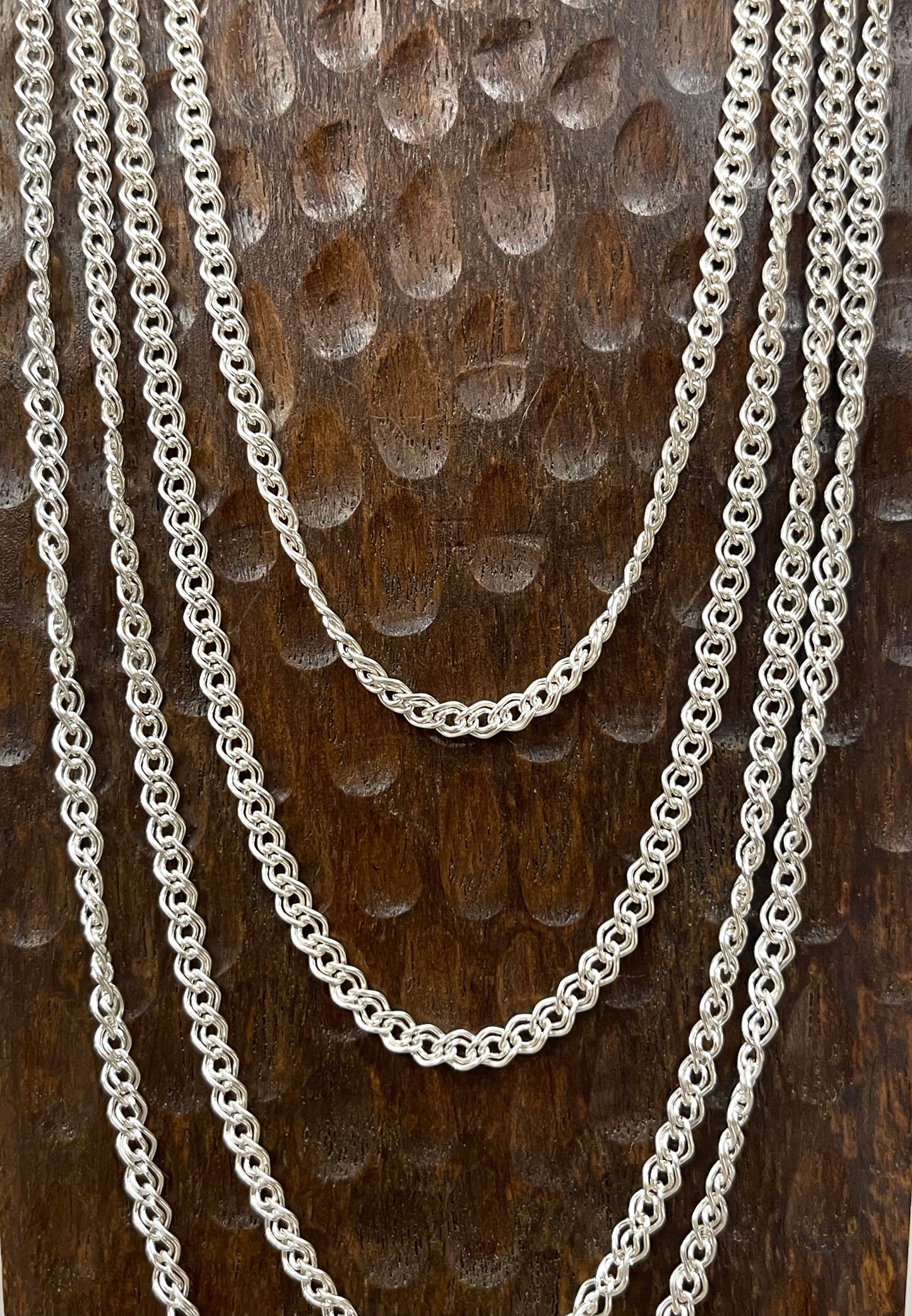 3mm Sterling Double Link Curb Chains - 16"-24"