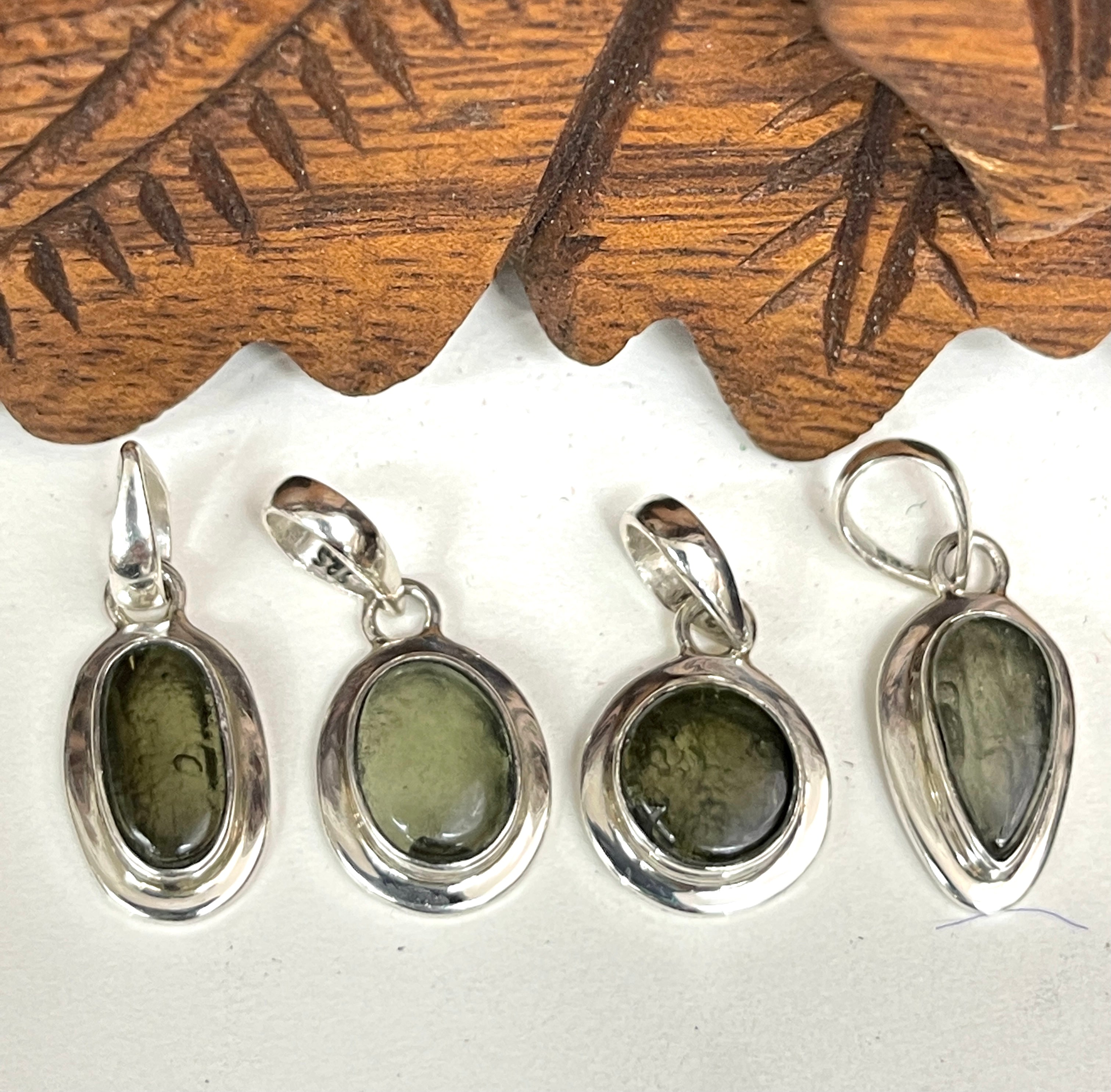 Polished on sale moldavite pendant