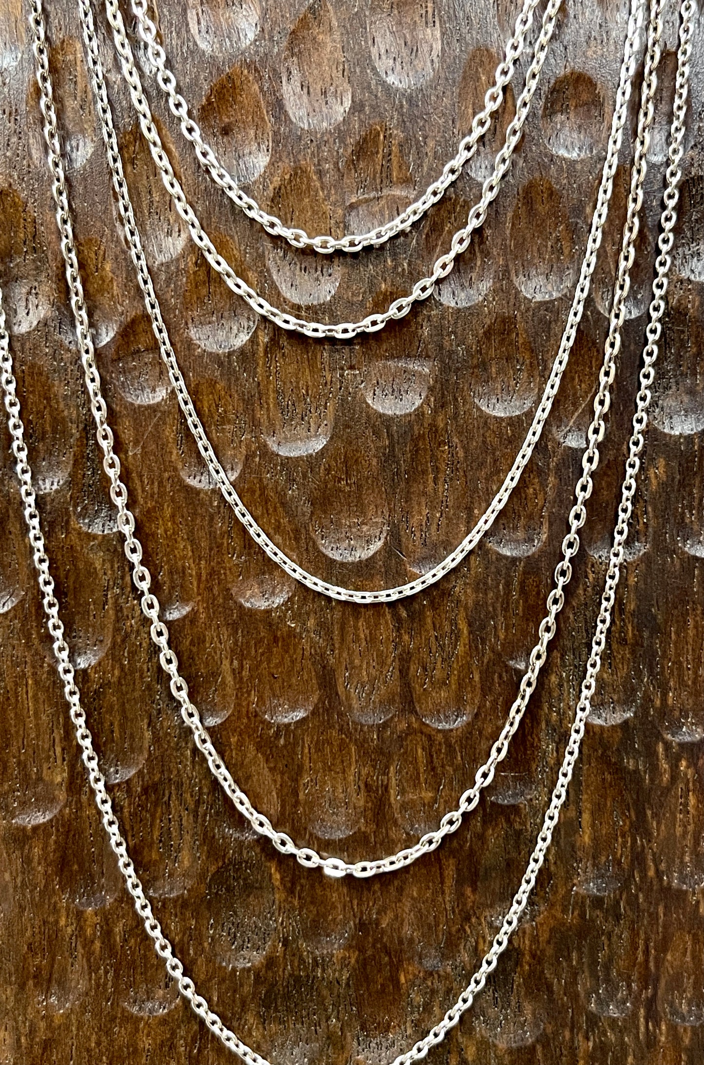 1mm Sterling Diamond Cut Cable Chains - 16"-22"