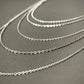 1mm Sterling Diamond Cut Cable Chains - 16"-22"