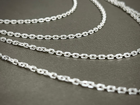 2mm Sterling Diamond Cut Cable Chains - 16"-22"