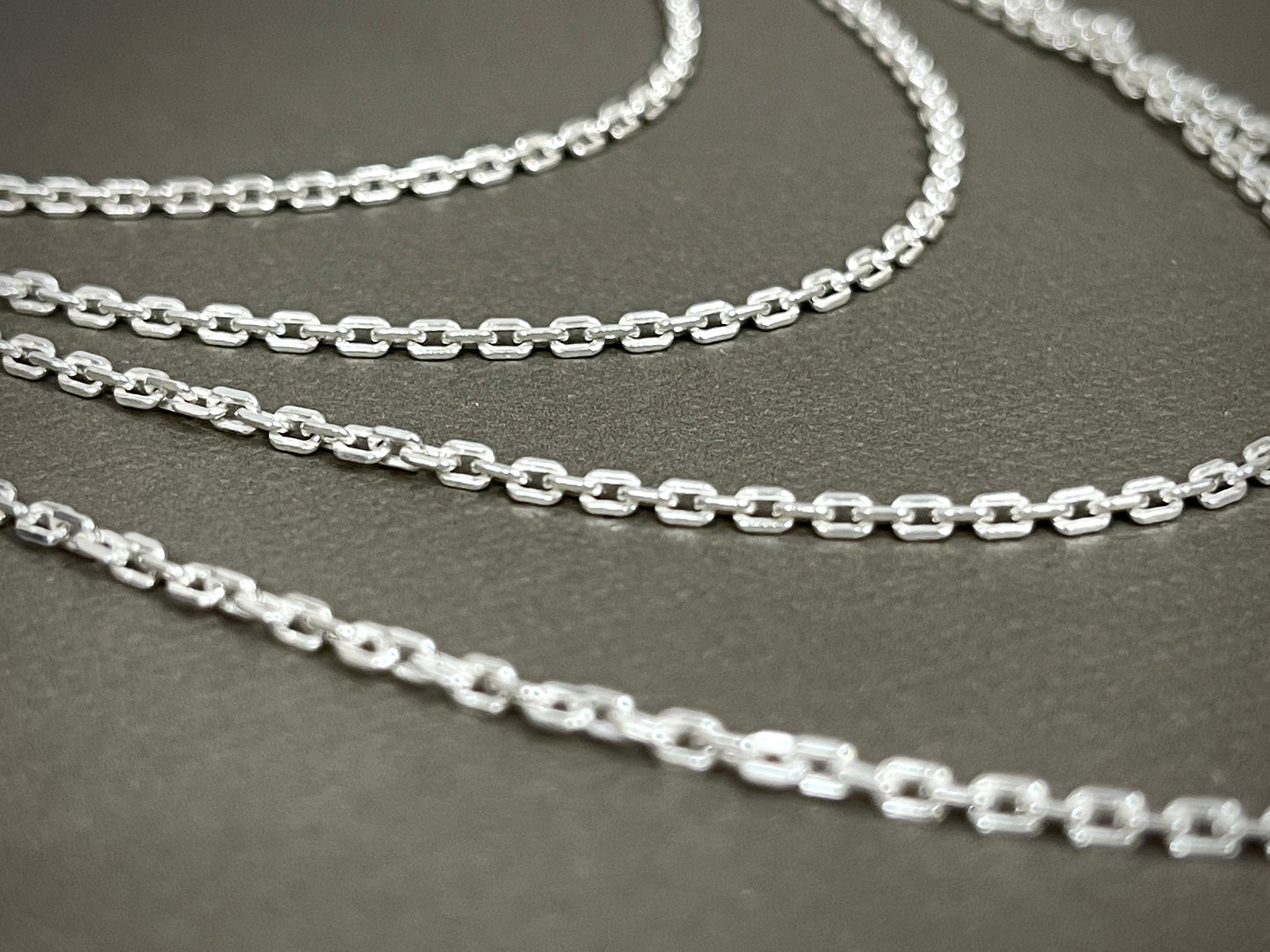 2mm Sterling Diamond Cut Cable Chains - 16"-22"