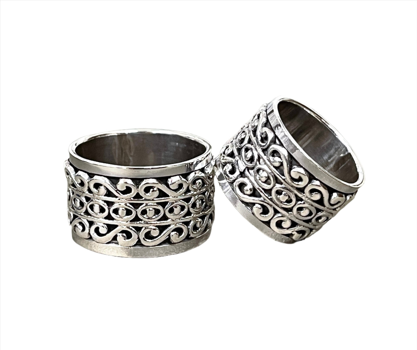 Sterling Spinner Rings - Sizes 8-14