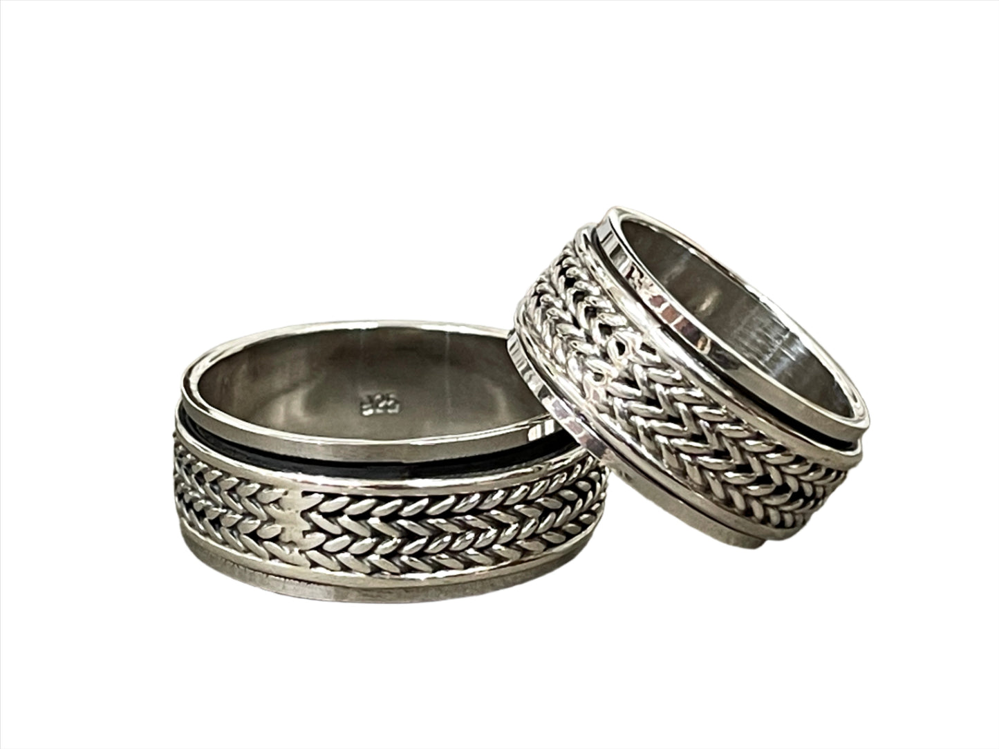 Sterling Spinner Rings - Sizes 7-14