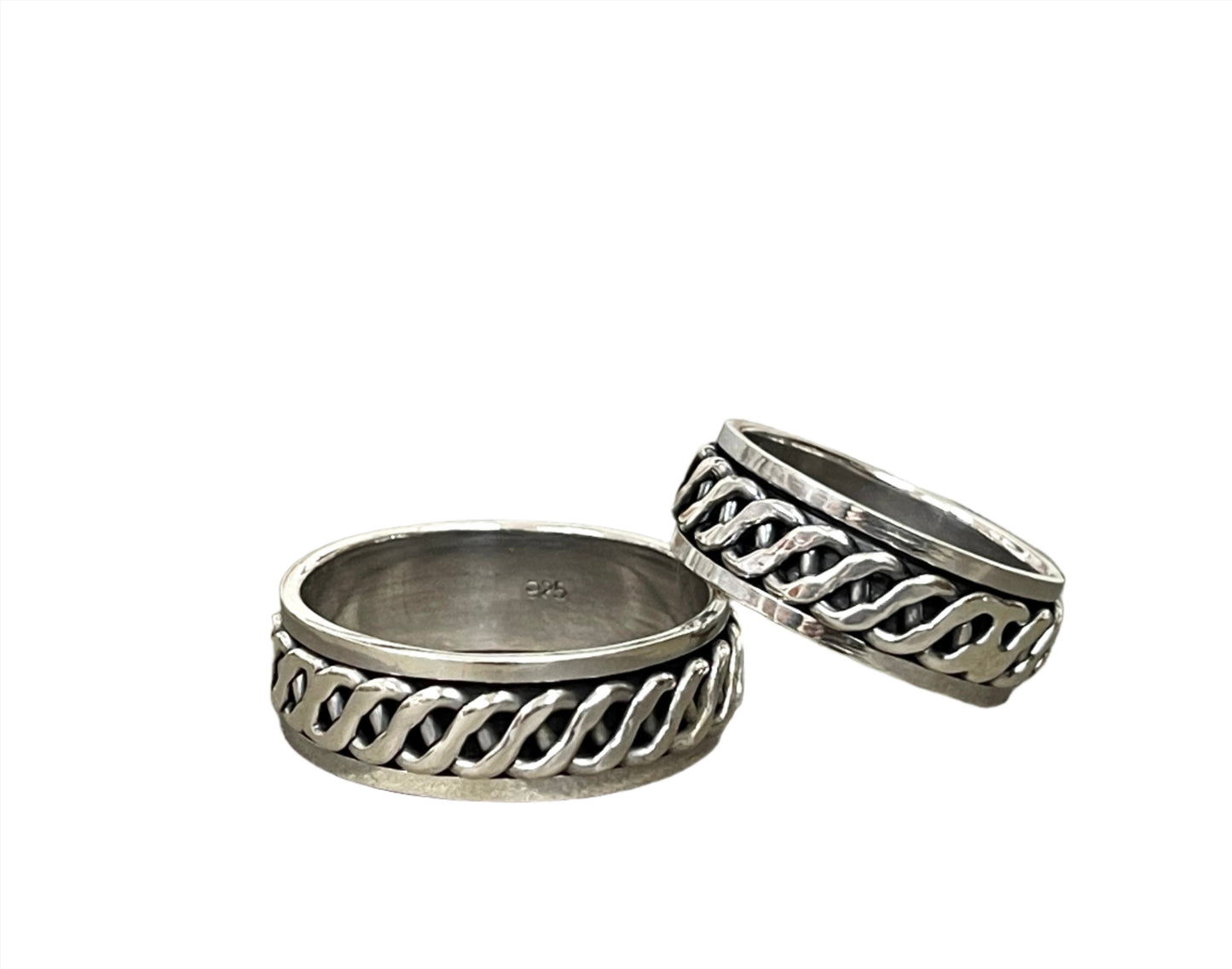 Sterling Spinner Rings - Sizes 8-14