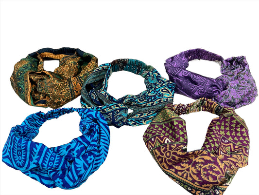 Recycled Silk Saree Hair Bands