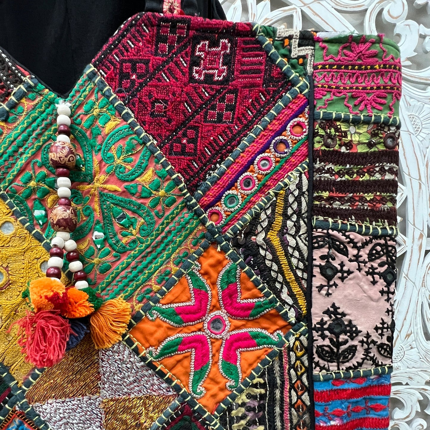 Rajasthani Embroidery Patchwork Purse | Tassels