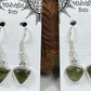Sterling Silver Moldavite Trillion Earrings