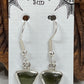 Sterling Silver Moldavite Trillion Earrings