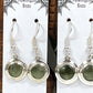 Sterling Silver Moldavite Round Earrings