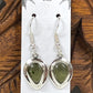 Sterling Silver Moldavite Teardrop Earrings