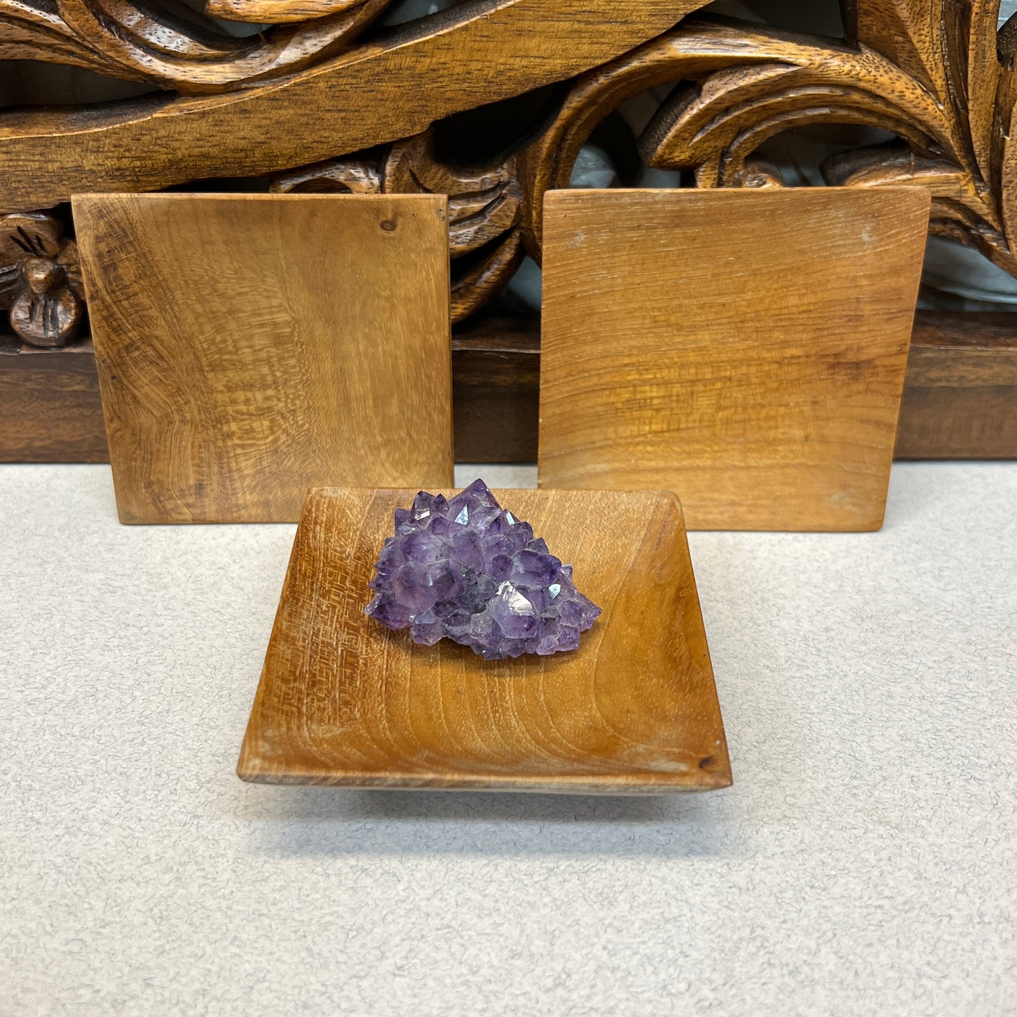 Teak Wood Condiment Serving Tray