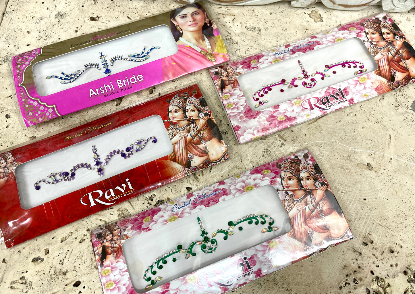 Bridal Bindi Set - 4 Colors Available