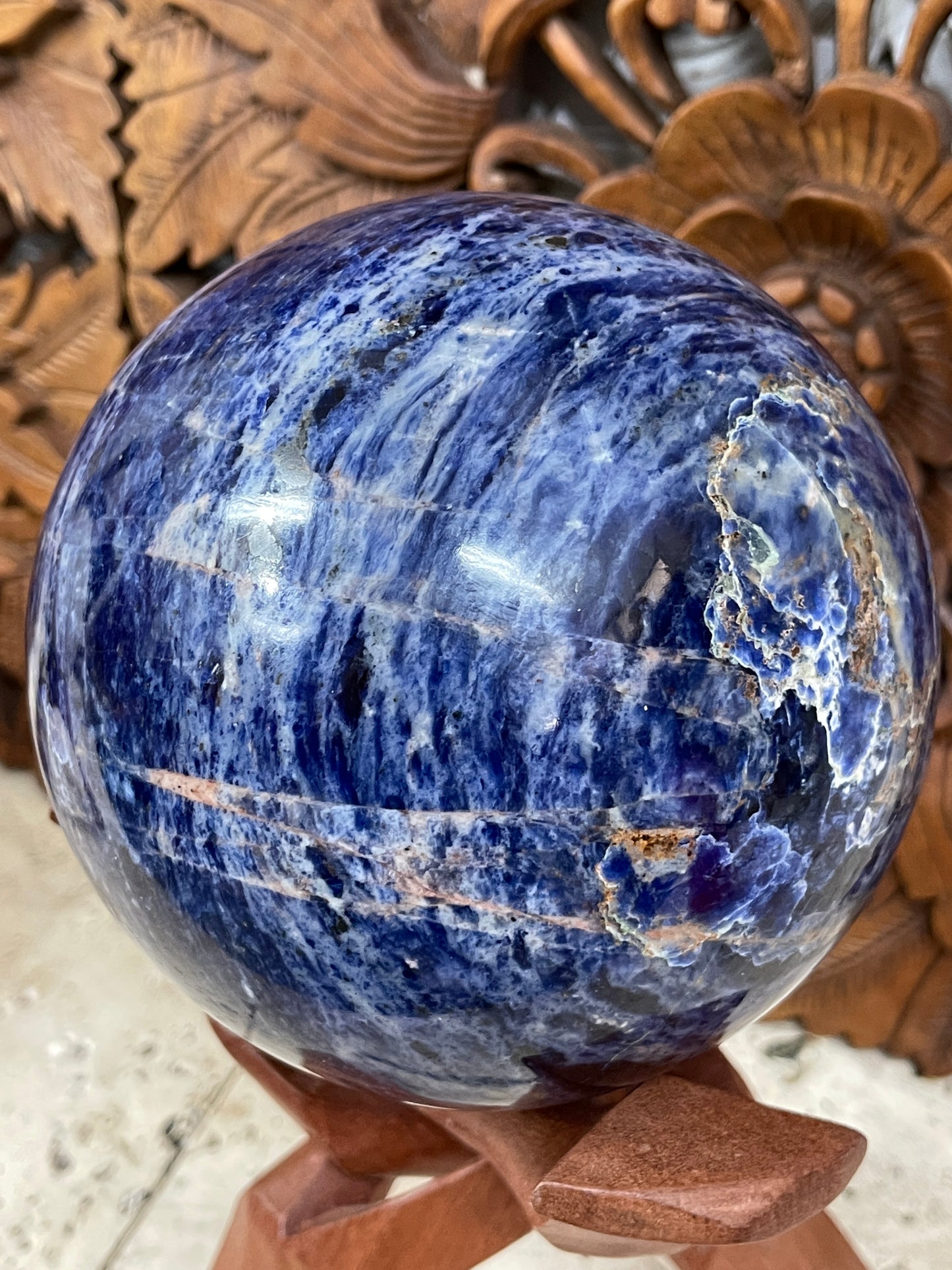 XXL Sodalite Sphere from India - 3.6 Kilos