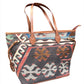 Turkish Kilim Leather Tote Bags