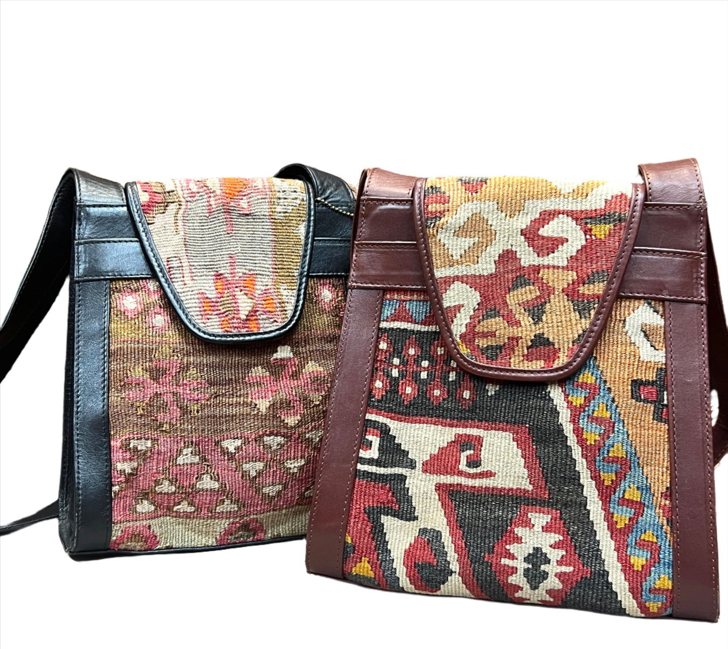 Turkish Kilim Leather Bags