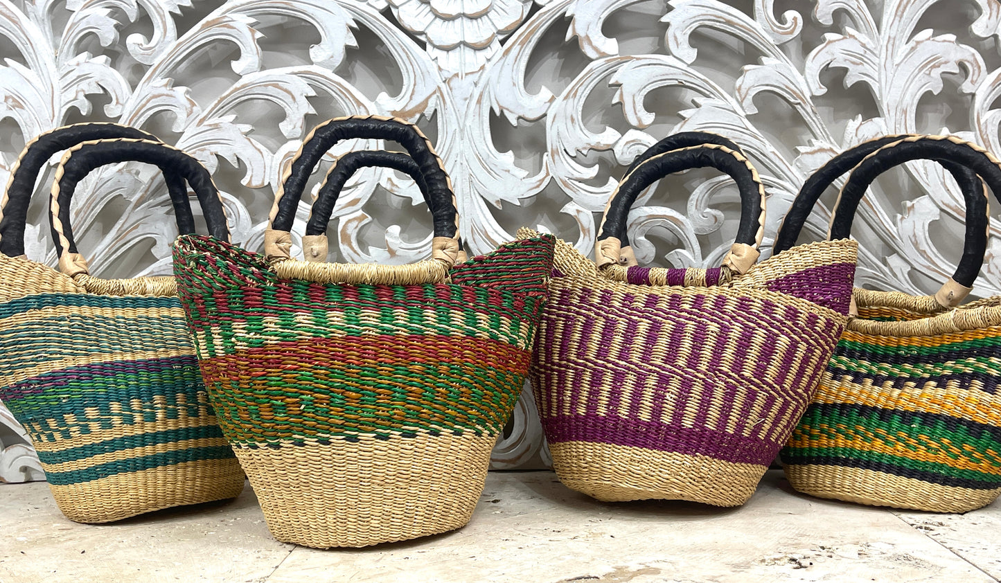 Mini African Grass Market Bags