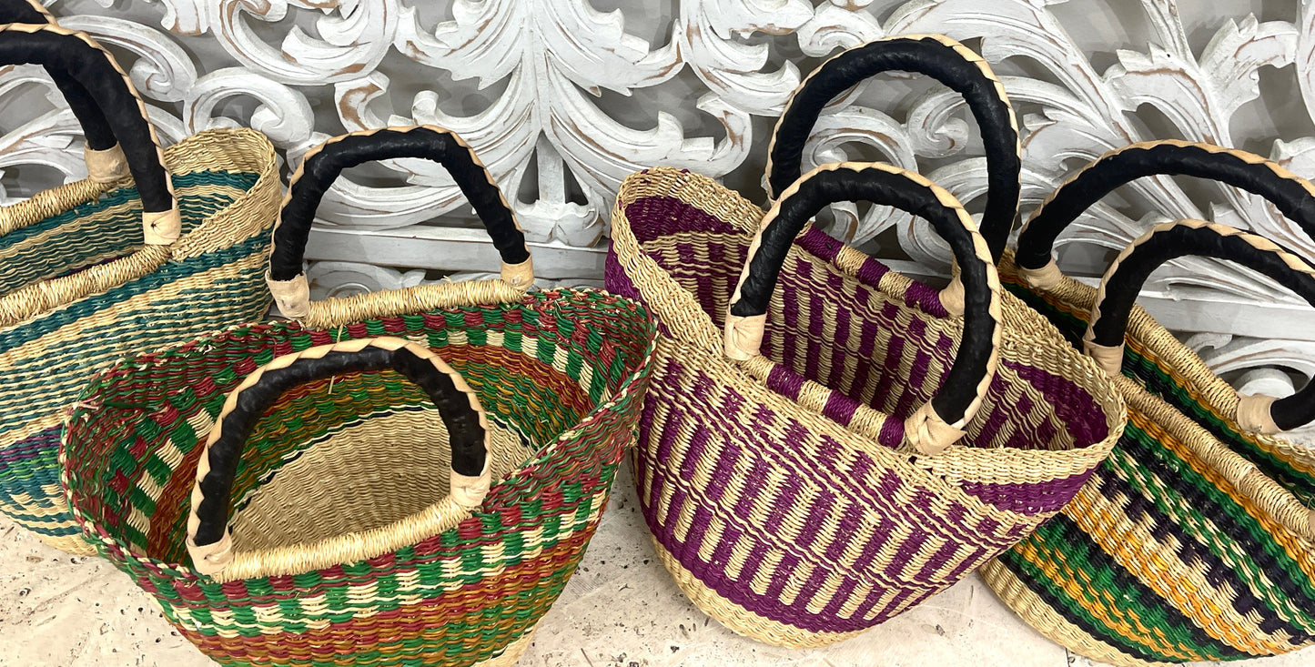 Mini African Grass Market Bags