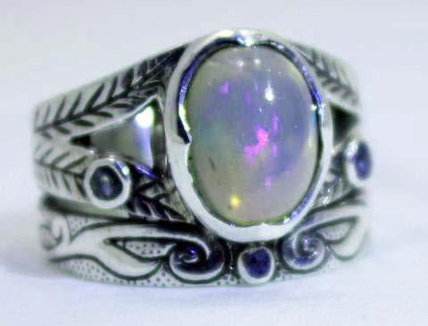 Sterling Silver Hand Etched Ring