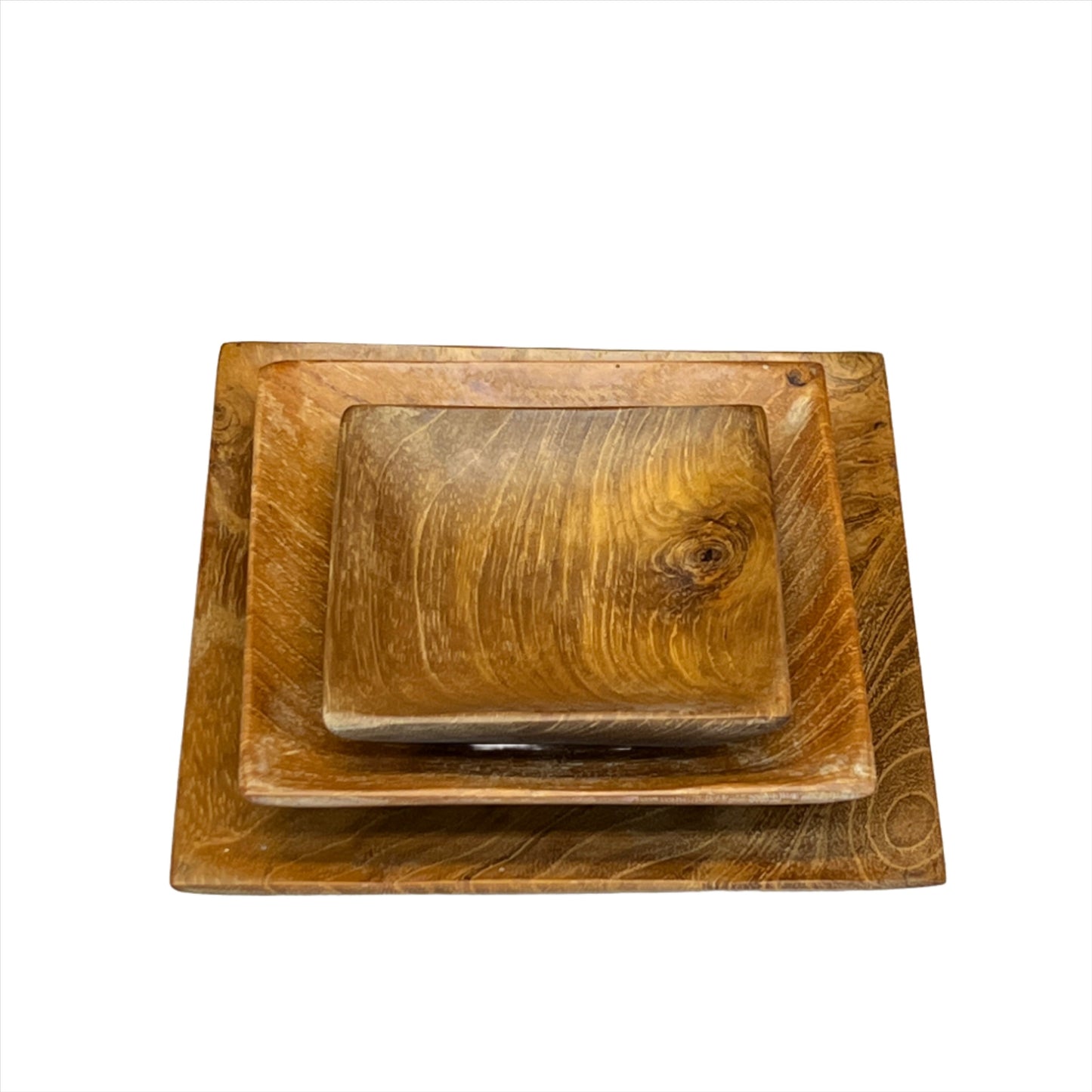 Teak Wood Condiment Serving Tray