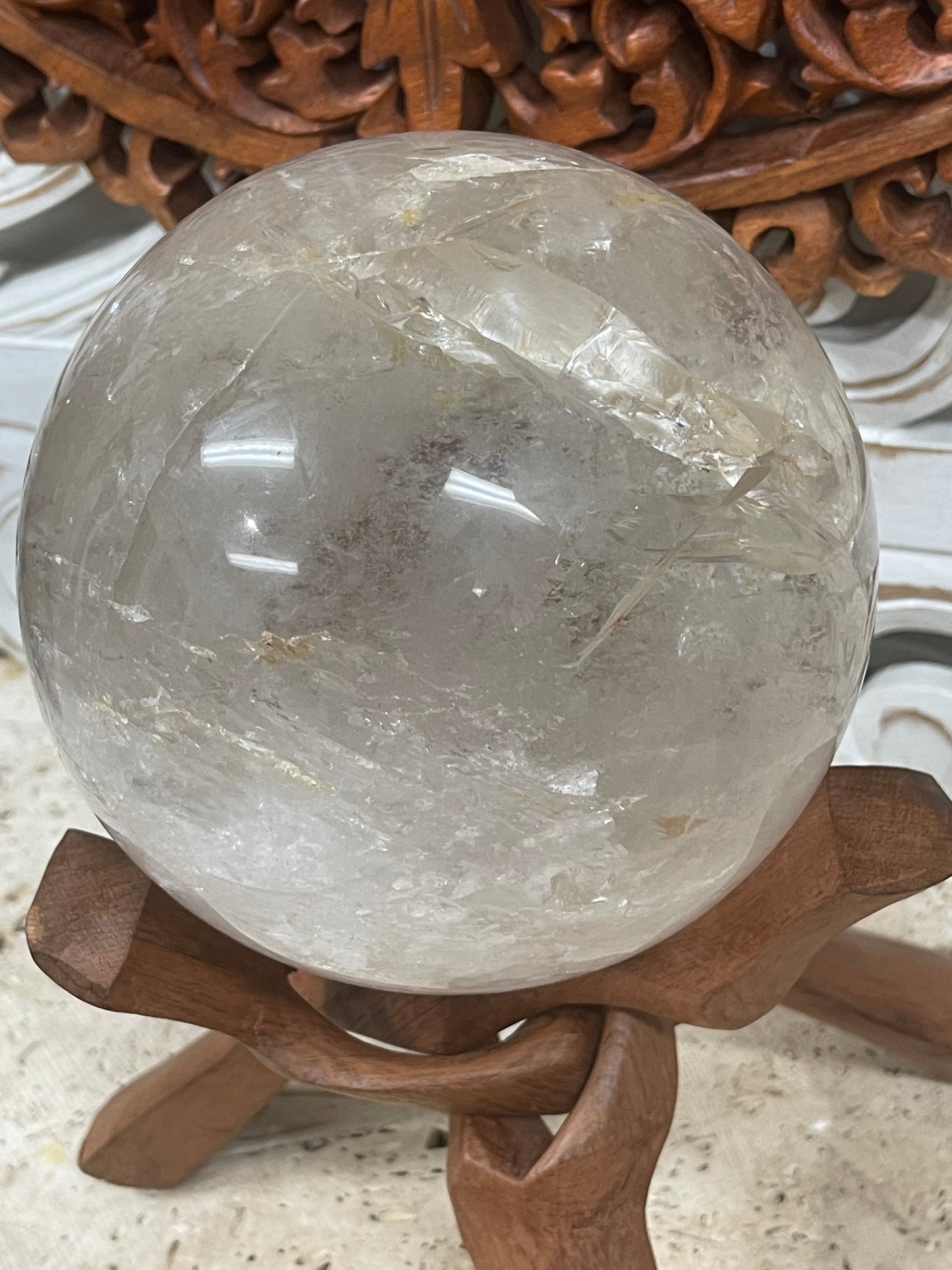 13cm Clear Quartz Crystal Balls Sphere