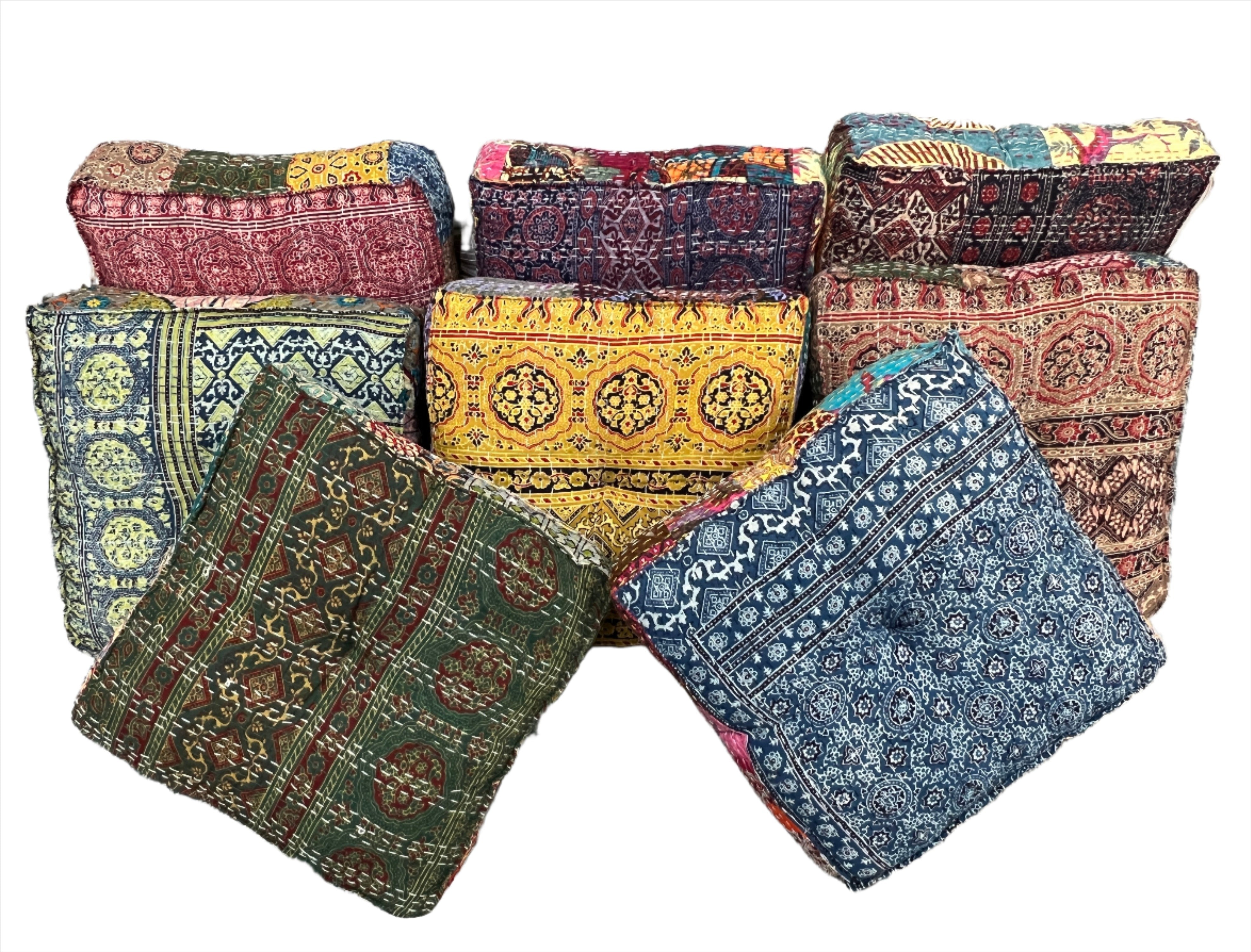 Kantha floor outlet cushion