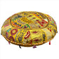 Large Round Embroidered Rajasthani Patchwork Floor Pillows