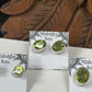Peridot Sterling Silver Faceted Stud Earrings - 3 sizes Available