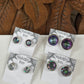 Mystic Topaz Round Faceted Stud Sterling Silver Earrings- 4 Sizes Available