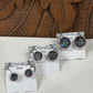 Mystic Topaz Round Faceted Stud Sterling Silver Earrings- 4 Sizes Available