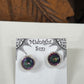 Mystic Topaz Round Faceted Stud Sterling Silver Earrings- 4 Sizes Available