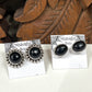 Black Onyx Sterling Silver Stud Earrings - 2 sizes Available