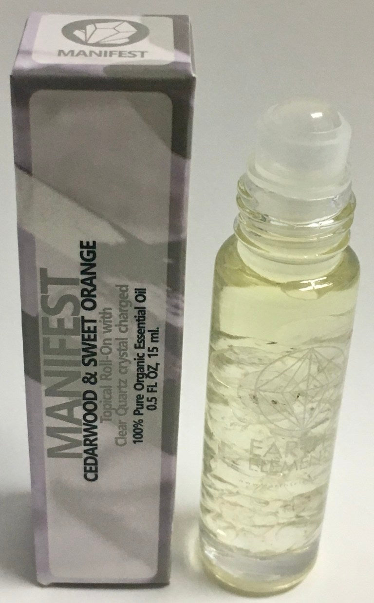 Gemstone Infused Organic Essential Oil Roll On Bottle Perfume