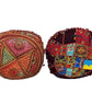 Embroidered Rajasthani Floor Pillow | Earth Tones