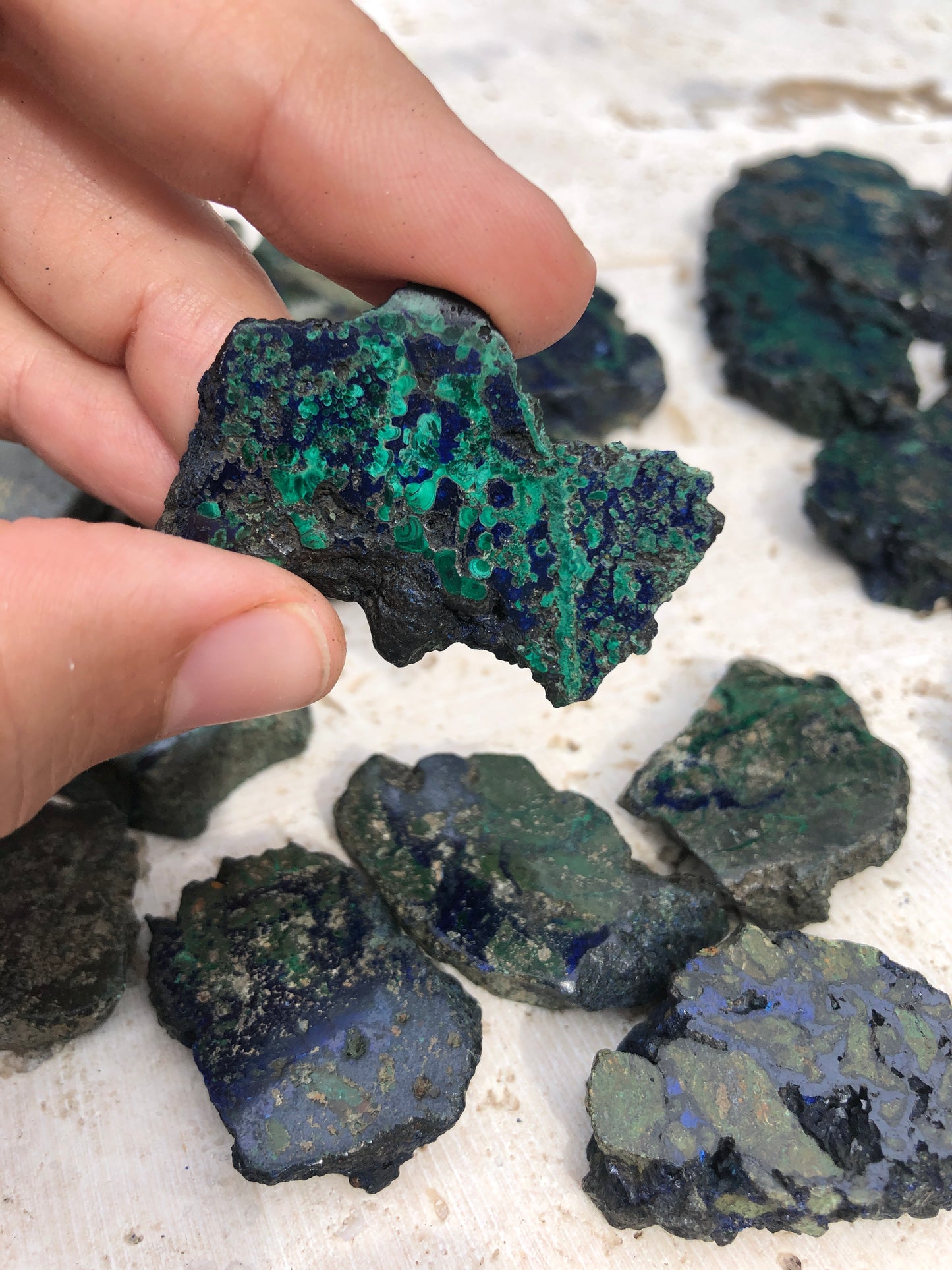 Malachite Azurite Natural Freeform Slabs