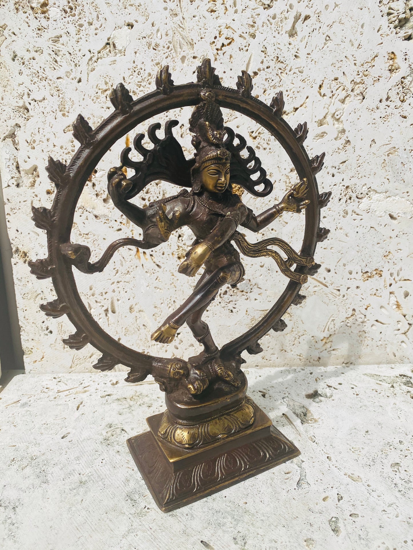 Hand Finished Brass Shiva Nataraj Statue - Dance of Destruction
