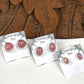 Rhodochrosite Sterling Silver Stud Earrings