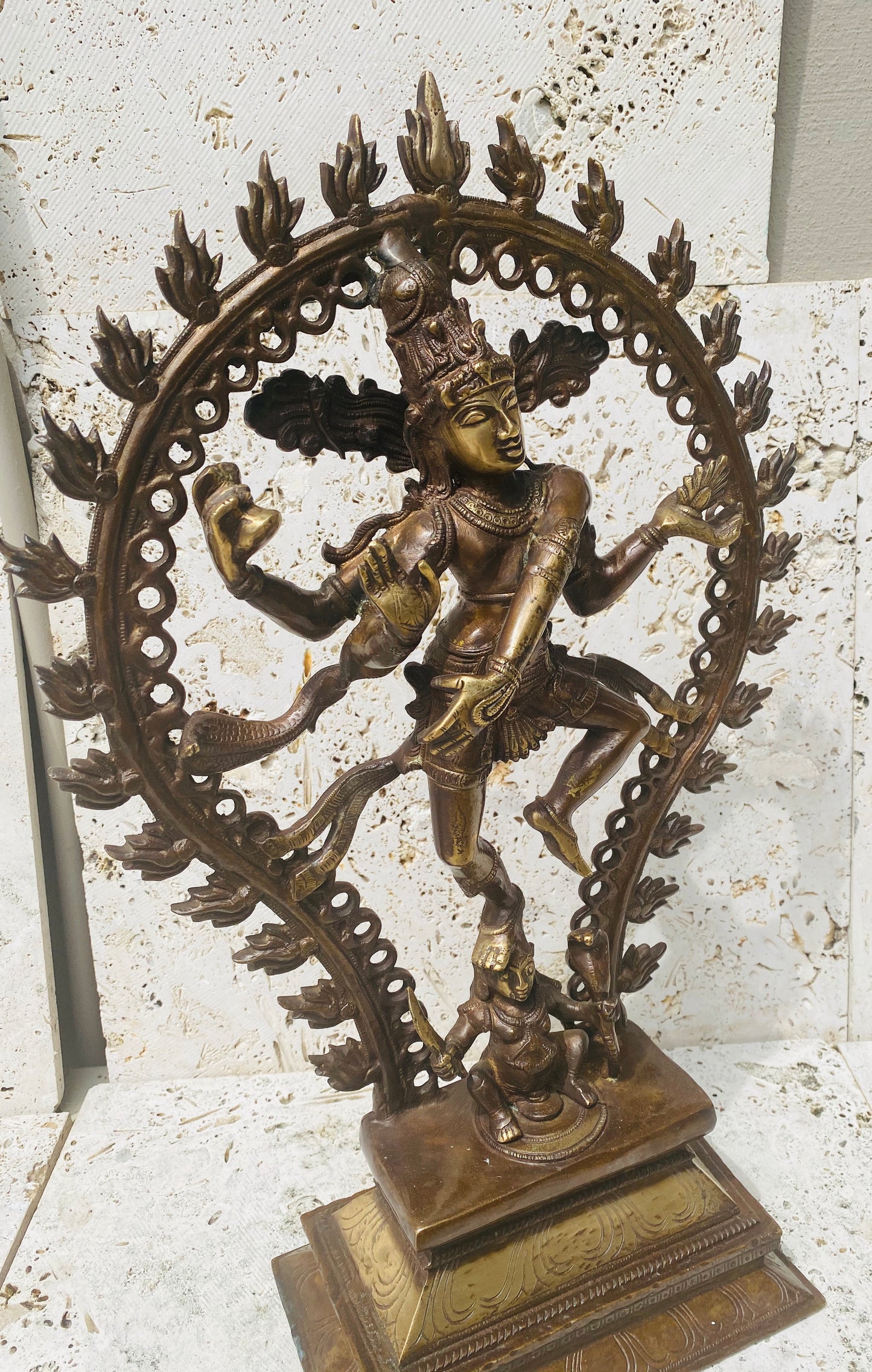 Hand Finished Brass Shiva Nataraj Statue - Dance of Destruction