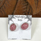 Rhodochrosite Sterling Silver Stud Earrings