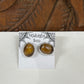 Tigers Eye Sterling Silver Stud Earrings  - 2 Sizes Available